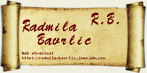 Radmila Bavrlić vizit kartica